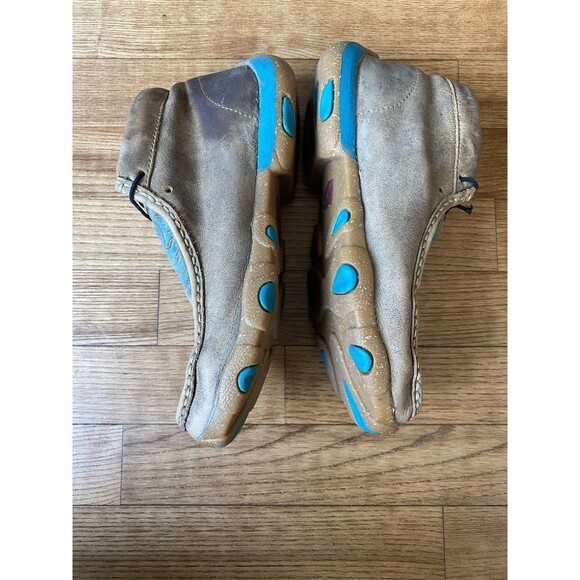Twisted X Womens Leather Teal Chukka Driving Moc Bomber Shoes Size 6.5 Lace Up - Picture 4 of 8